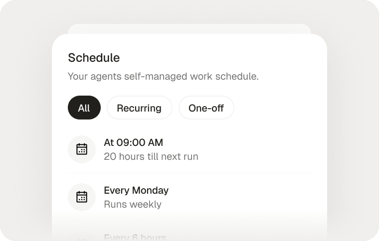 Manages its own schedule illustration